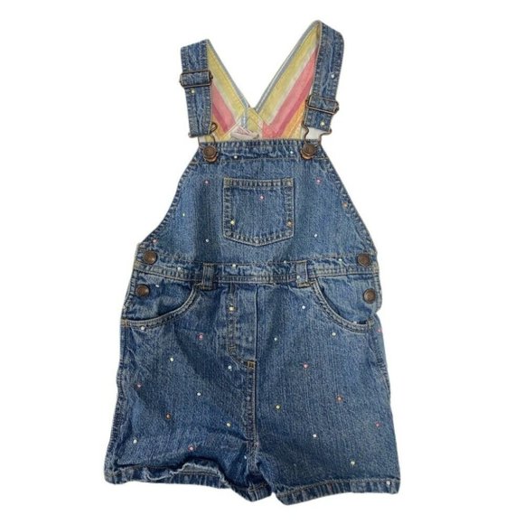 Gymboree 2002 denim shortall overalls SIZE 4 Vintage! - Picture 1 of 3